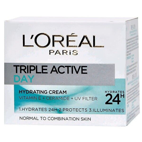 L'Oreal Paris Triple Active - Day 24H Hydrating Moisturiser - Certified from L'Oreal