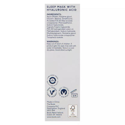 Boots Men Everyday Skin Sleep Mask Hyaluronic Acid Overnight - 30ml - Certified from Boots UK