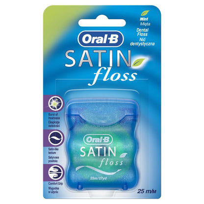 Oral-B Satin Tape Dental Floss Mint - 25m - Certified from Oral-B