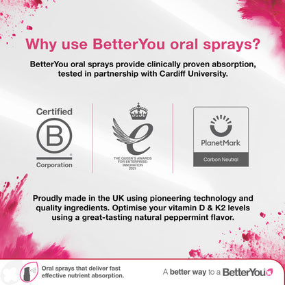 Vitamin D3 + K2 Oral Spray - Certified from BetterYou