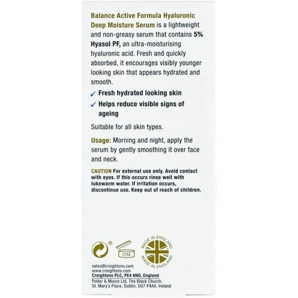 Hyaluronic Deep Moist Serum - Intensive Hydration - Certified from BalanceActiveFormula Uk