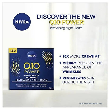 Nivea Q10 Power - Anti-Wrinkle plus Firming, Revitalising night cream - Certified from Nivea