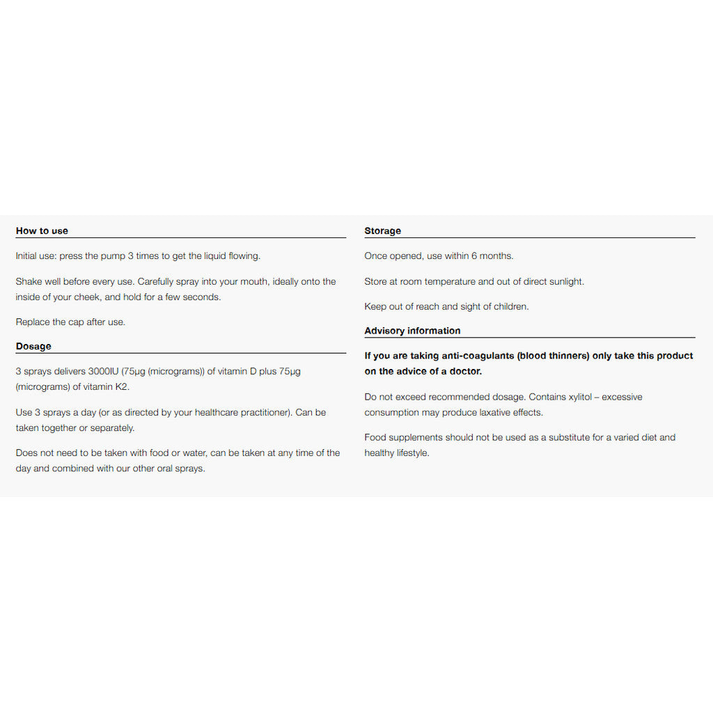 Vitamin D3 + K2 Oral Spray - Certified from BetterYou