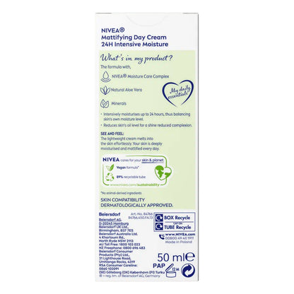 Nivea Mattifying Day Cream - 50ml - Certified from Nivea Uk