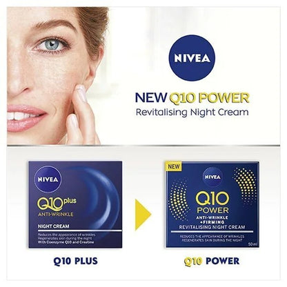 Nivea Q10 Power - Anti-Wrinkle plus Firming, Revitalising night cream - Certified from Nivea
