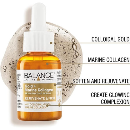 Gold + Marine Collagen Rejuvenating Serum - Rejuvenating & Firm - Certified from Uk