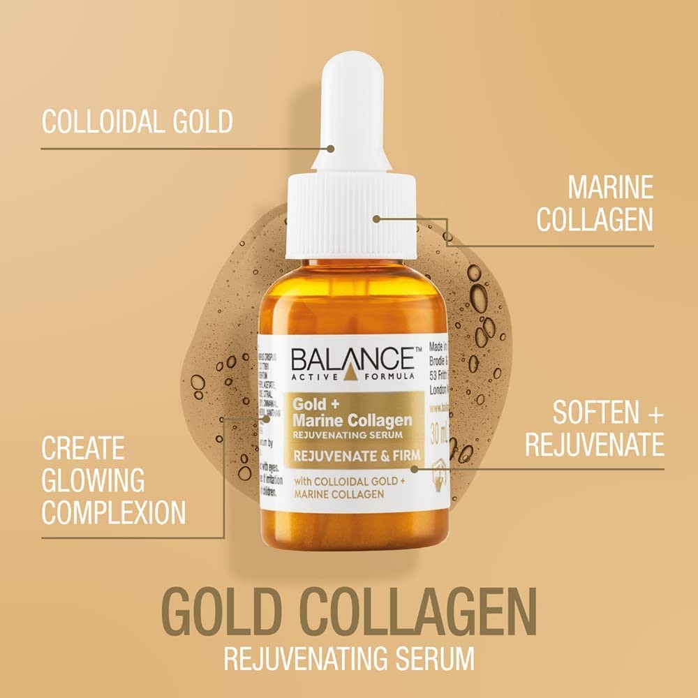Gold + Marine Collagen Rejuvenating Serum - Rejuvenating & Firm - Certified from Uk
