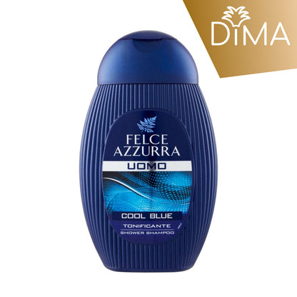 Felce Azzurra Shower Gel & Shampoo - Cool Blue -  250ml - Certified from Felce Azzurra